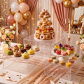 3 Pack Extra Large Acrylic Risers - Display Stands with Hollow Bottoms, Cube Buffet Riser Boxes Nesting for