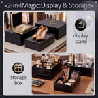 3 Pack Extra Large Black Acrylic Buffet Risers 14” 13” 12” Cubes in Black, alternate view 4