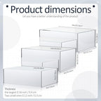 3 Pack Extra Large Silver Acrylic Buffet Risers 14” 13” 12” Cubes in Silver, alternate view 2
