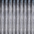 3 Pack Foil Fringe Backdrop - Black&Silver Shiny Tinsel Curtains for Party Decoration/Photo Booth Props