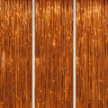 3 Pack Foil Fringe Backdrop - Bronze Shiny Tinsel Curtains for Party Decoration/Photo Booth Props - 3.3x8.2 FT