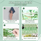 3 Pack Foil Fringe Backdrop - Light Green Shiny Tinsel Curtains for Party Decoration/Photo Booth Props - 3.3x8.2, alternate