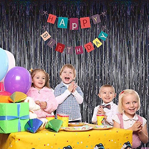 3 Pack Fringe Curtains Party Decorations, Tinsel Backdrop Curtains for Parties, Photo Booth Wedding Graduations, alternate