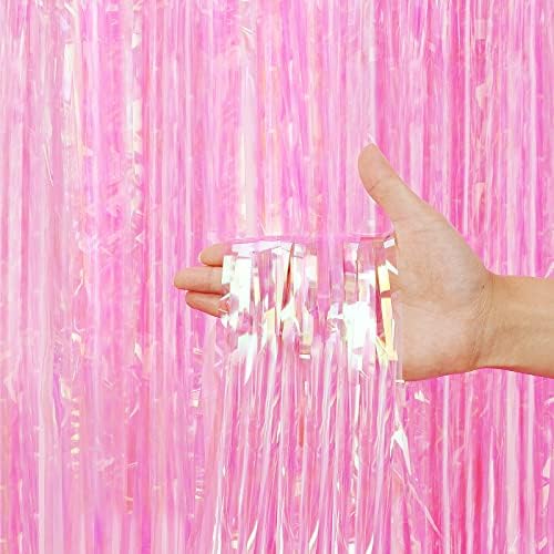 3 Pack Fringe Curtains Party Decorations, Tinsel Backdrop Curtains for Parties, Photo Booth Wedding Graduations