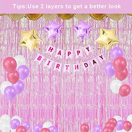 3 Pack Fringe Curtains Party Decorations, Tinsel Backdrop Curtains for Parties, Photo Booth Wedding Graduations, alternate