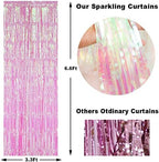 3 Pack Fringe Curtains Party Decorations, Tinsel Backdrop Curtains for Parties, Photo Booth Wedding Graduations, alternate