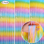 3 Pack Fringe Curtains Party Decorations, Tinsel Backdrop Curtains for Parties, Photo Booth Wedding Graduations, alternate