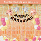 3 Pack Fringe Curtains Party Decorations, Tinsel Backdrop Curtains for Parties, Photo Booth Wedding Graduations, alternate