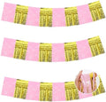 3 Pack Fringe Garland Banner 30ft Wall Tinsel Foil Streamers in Macaron Pink Gold