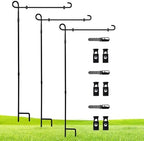 3 Pack Garden Flag Stand Holder Pole, Proof Metal Paint Yard Flag Stand