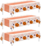3 Pack Halloween Tablecloth Rectangle Table, Halloween Decorations