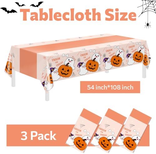 3 Pack Halloween Tablecloth Rectangle Table, Halloween Decorations, alternate view 4