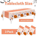 3 Pack Halloween Tablecloth Rectangle Table, Halloween Decorations, alternate view 4