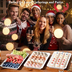 3-Pack Large Melamine Serving Trays Set, 17 x 8.6 in, White in White, alternate view 6