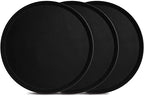 3 Pack Large Restaurant Serving Tray, 16 Inch Plastic Round Server Tray, Non-Skid Bar Drink Trays Cafeteria