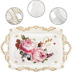 3-Pack Melamine Serving Tray, Stackable Food Tray with Handles for Eating, Unbreakable Large Serving Platter, alternate view