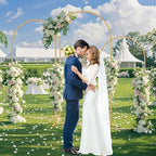 3 Pack Metal Wedding Arch (7.2FT, 6.6FT, 6FT) Backdrop Gold Balloon Stand, alternate view 5