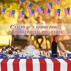 3 Pack Patriotic Tablecloth, Disposable Plastic Tablecloth 54"x108" Patriotic Decorations, Birthday Party Table, alternate