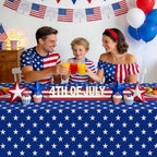 3 Pack Patriotic Tablecloths, Red White and Blue Tablecloth, Patriotic Decor, alternate view 6