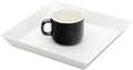 3 Pack Plastic Serving Trays, Square Serving Platter for Parties, 10 inch x 10 inch (White) in White