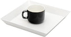 3 Pack Plastic Serving Trays, Square Serving Platter for Parties, 10 inch x 10 inch (White) in White