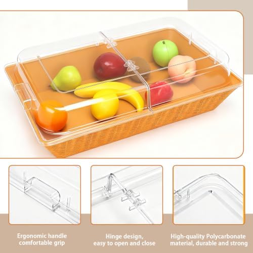 3 Pack Polycarbonate Hinged Dome Cover with Handle, alternate view 3