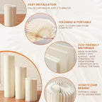 3 Pack Portable White Cylinder Stands for Party, 31.5", 23.6", 15.7" Height Foldable Cardboard Tall Cake, alternate view 4