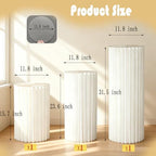 3 Pack Portable White Cylinder Stands for Party, 31.5", 23.6", 15.7" Height Foldable Cardboard Tall Cake, alternate view 3