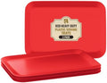3 Pack Red Plastic Serving Trays for Party - 8 x 11 Inch - Heavy Duty Red Dessert Trays for Parties in 8 x 11