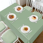 3 Pack Sage Green Tablecloths,54"x108" Plastic Table Cloth Disposable for Rectangle Tables, Sage Green Table, alternate view
