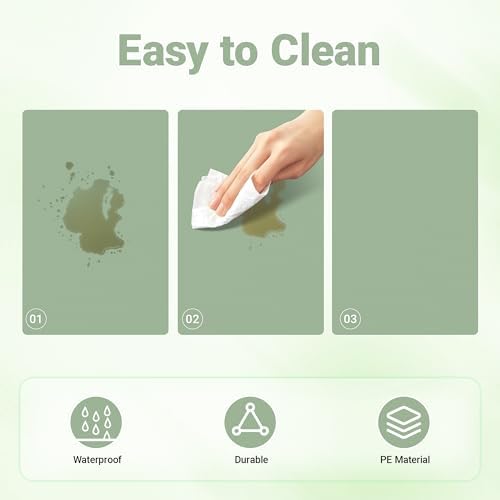 3 Pack Sage Green Tablecloths,54"x108" Plastic Table Cloth Disposable for Rectangle Tables, Sage Green Table, alternate view
