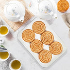 3 Pack Silver Plastic Serving Trays for Party - Silver Rim Serving Tray 8 x 11 Inch - Heavy Duty Dessert Trays, alternate