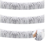 3 Pack Silver Wavy Foil Fringe Garland 30ft Tinsel Wall Decor in Wavy Silver