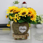 3 Pack Small Scalloped Wood Risers for Display, Mini Wooden Stands with Removable Feet Farmhouse Rustic Decor, alternate view