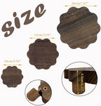 3 Pack Small Scalloped Wood Risers for Display, Mini Wooden Stands with Removable Feet Farmhouse Rustic Decor, alternate view