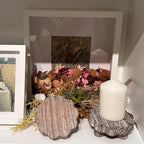 3 Pack Small Scalloped Wood Risers for Display, Wooden Stands with Removable Feet Farmhouse Rustic Decor for, alternate view