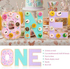 3 Pack Sweet One Donut Stands, Wooden Doughnut Display Stand, alternate view 5