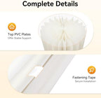 3 Pack White Cylinder Stands Portable, 23.6", 31.5", 39.37'' Pedestal Set Foldable & Portable Cardboard, alternate view 6