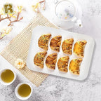 3 Pack White Plastic Serving Trays for Party - Rectangular, 8 by 11 in, Heavy Duty Dessert Trays for Food in, alternate view