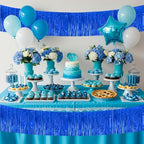3 Packs Metallic Foil Fringe Garland Blue Wall Hanging Tinsel Fringe Banners for Valentine New Year Floats, alternate view 4