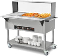 3-Pan Commercial Food Warmer, 3 x 20.6QT Electric Steam Table, 1500W Professional Buffet Catering Food Warmer