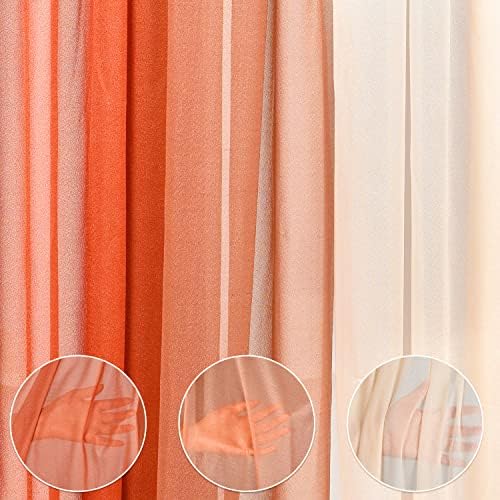 3 Panel Wedding Arch Draping Fabric, 29.5" x18Ft Pearl Fabric Drapes for Wedding Sheer Backdrop, alternate view 7