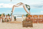 3 Panels Wedding Arch Drapes 30" x 20ft, Chiffon Draping Fabric for Ceremony Arch & Arbor, Sheer Curtains for, alternate view
