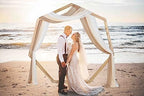 3 Panels Wedding Arch Drapes 30" x 20ft, Chiffon Draping Fabric for Ceremony Arch & Arbor, Sheer Curtains for, alternate view