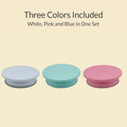 3 Pcs 11 Inch Cake Decorating Turntables, Round Plastic Pastry Spinner Stand in White, Pink, Blue, alternate view 4