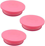 3 Pcs 11 Inch Plastic Cake Decorating Turntable, Rotating Cake Turntables in Pink