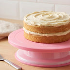 3 Pcs 11 Inch Plastic Cake Decorating Turntable, Rotating Cake Turntables in Pink, alternate view 7