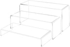 3 Pcs 12" Large Acrylic Risers 5mm thickness Rectangular Display Shelf for Cupcake Stand, Tiered Display Stand, alternate