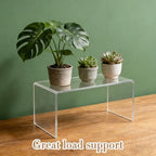 3 Pcs 13 Inch Large Acrylic Risers Display Stands 5 mm Thick Clear Jewelry Collectibles Holder Acrylic Shelf, alternate view