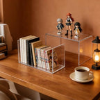 3 Pcs 13 Inch Large Acrylic Risers Display Stands 5 mm Thick Clear Jewelry Collectibles Holder Acrylic Shelf, alternate view
